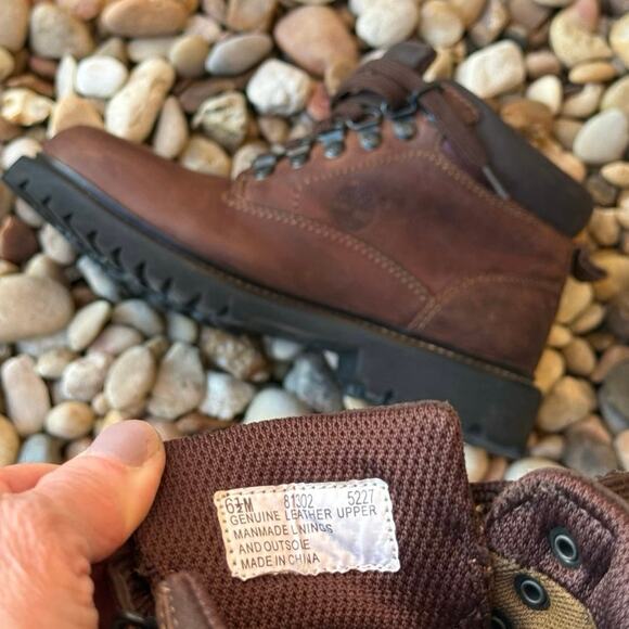 Timberland Brown Leather Lace Up Ankle Work Boots Men\'s Size 6.5 main image 9